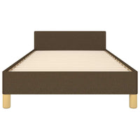 Giroletto senza Materasso Marrone Scuro 90x200 cm Tessuto 347386