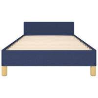 Giroletto con Testiera senza Materasso Blu 90x200 cm Tessuto 347389