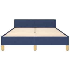 Giroletto con Testiera senza Materasso Blu 120x200 cm Tessuto 347405