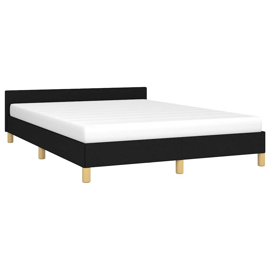 Giroletto senza Materasso-Struttura Letto Nero 140x190 cm in Tessuto 928804