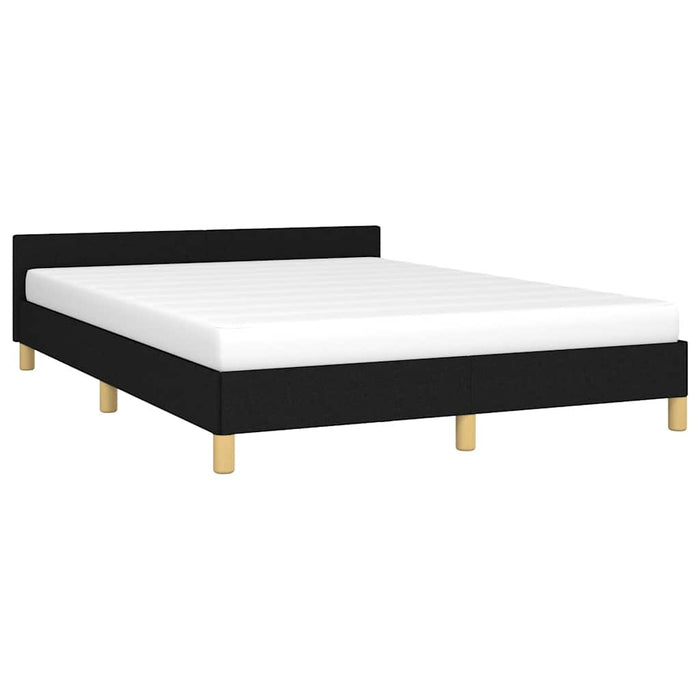 Giroletto senza Materasso-Struttura Letto Nero 140x190 cm in Tessuto 928804