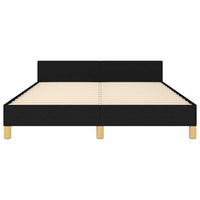 Giroletto senza Materasso-Struttura Letto Nero 140x190 cm in Tessuto 928804