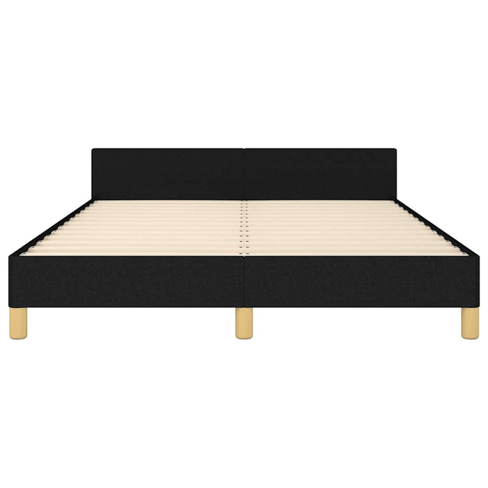Giroletto senza Materasso-Struttura Letto Nero 140x190 cm in Tessuto 928804