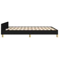 Giroletto senza Materasso-Struttura Letto Nero 140x190 cm in Tessuto 928804