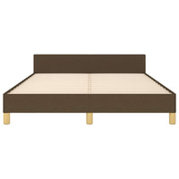 Giroletto senza Materasso-Struttura Letto Marrone Scuro 140x190 cm Tessuto 220644