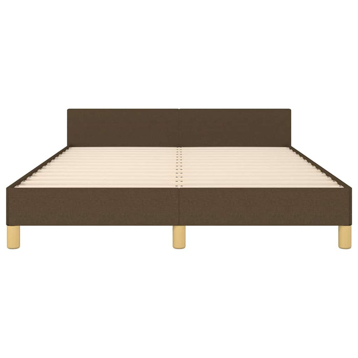 Giroletto senza Materasso-Struttura Letto Marrone Scuro 140x190 cm Tessuto 220644