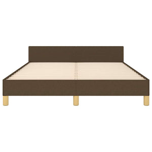 Giroletto senza Materasso Marrone Scuro 140x190 cm Tessuto 347410