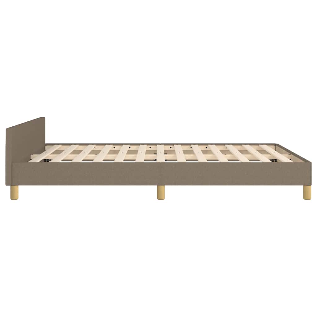Giroletto senza Materasso-Struttura Letto Tortora 140x190 cm in Tessuto 646754