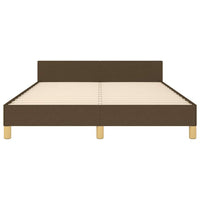 Giroletto senza Materasso-Struttura Letto Marrone Scuro 140x200 cm Tessuto 583362