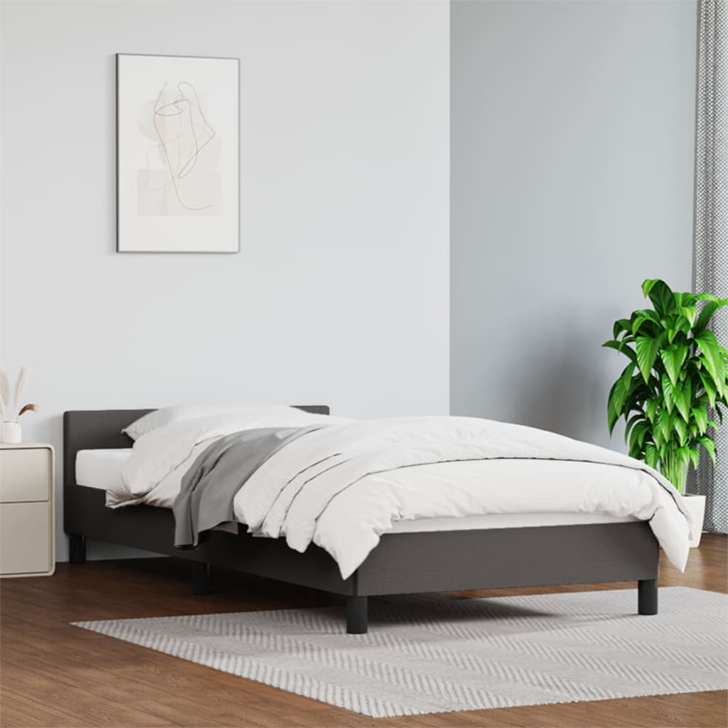 Giroletto con Testiera Crema 90x200 cm in Similpelle cod mxl 62541