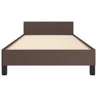 Giroletto con Testiera senza Materasso Marrone 100x200 cm 347486