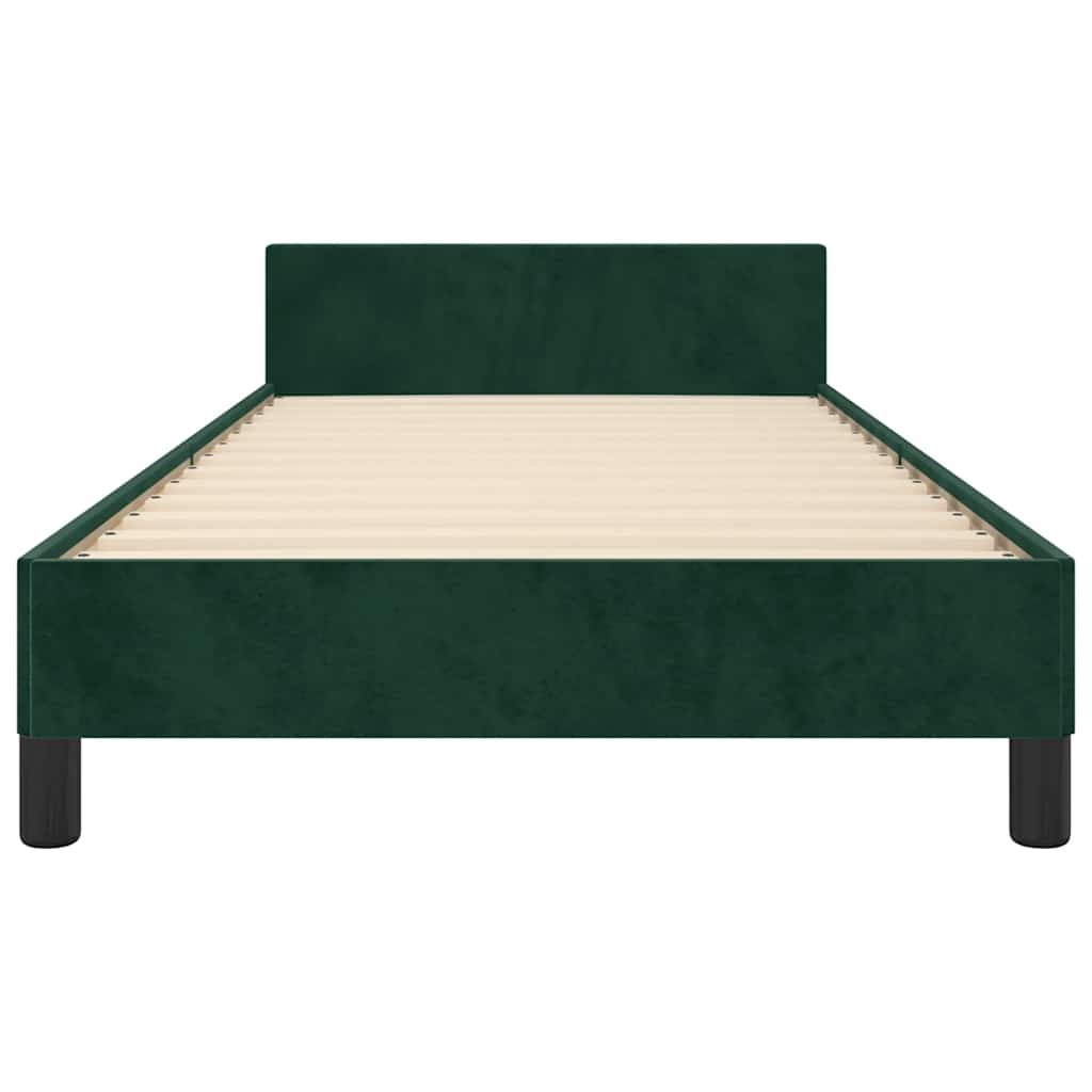 Giroletto senza Materasso-Struttura Letto Verde Scuro 80x200 cm in Velluto 439555