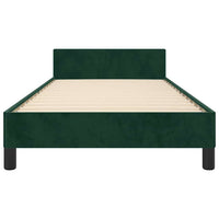 Giroletto senza Materasso-Struttura Letto Verde Scuro 80x200 cm in Velluto 439555