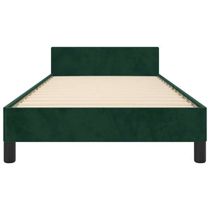 Giroletto senza Materasso-Struttura Letto Verde Scuro 80x200 cm in Velluto 439555