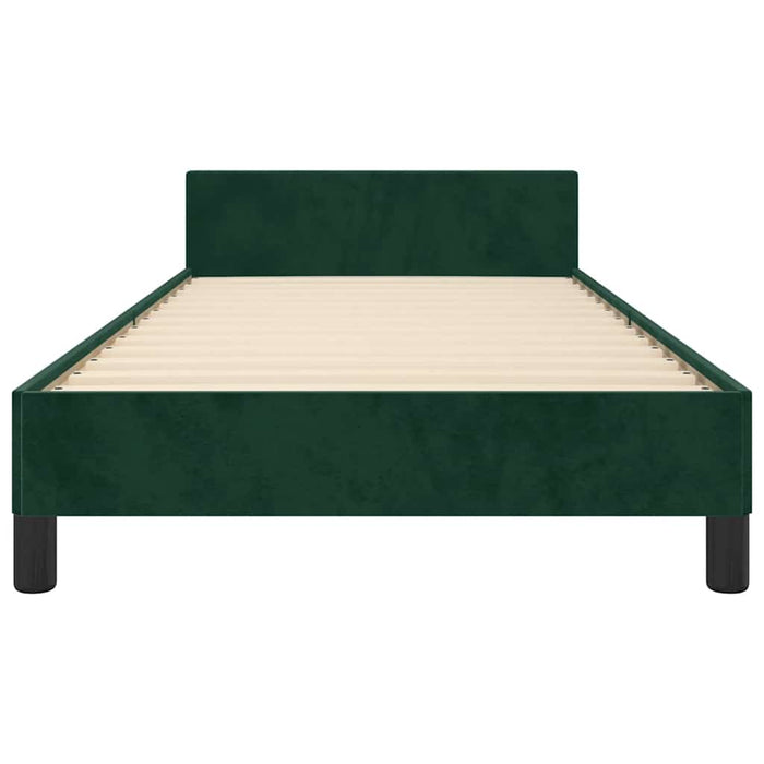 Giroletto senza Materasso-Struttura Letto Verde Scuro 80x200 cm in Velluto 439555