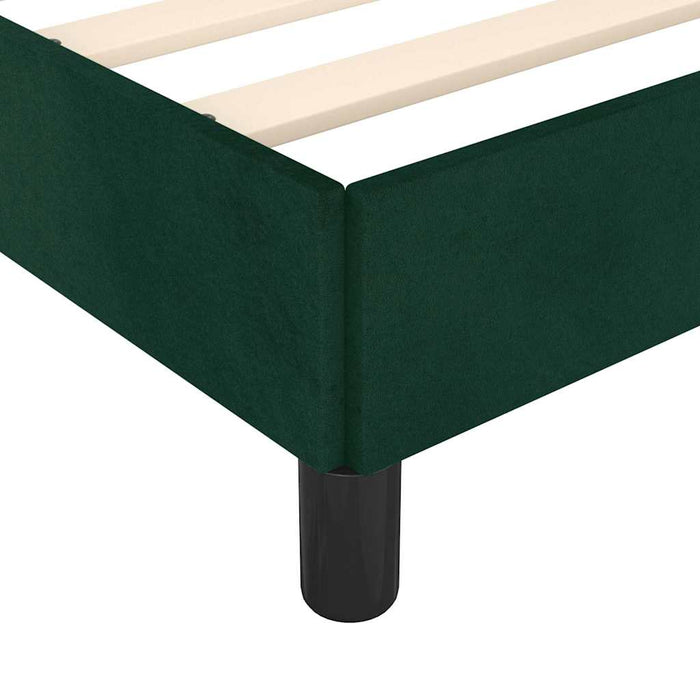 Giroletto senza Materasso-Struttura Letto Verde Scuro 80x200 cm in Velluto 439555