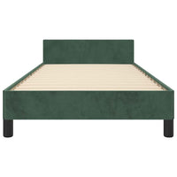 Giroletto con Testiera Verde Scuro 90x190 cm in Velluto cod mxl 60852