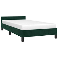 Giroletto senza Materasso-Struttura Letto Verde Scuro 100x200 cm in Velluto 915455