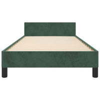 Giroletto senza Materasso Verde Scuro 100x200 cm in Velluto 347558