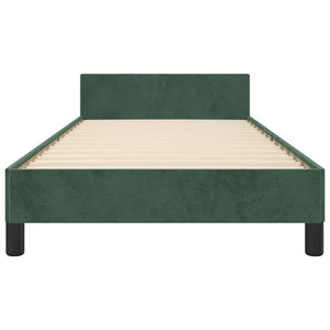 Giroletto senza Materasso Verde Scuro 100x200 cm in Velluto 347558