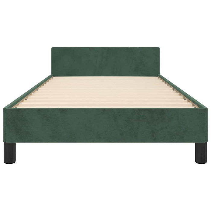 Giroletto senza Materasso Verde Scuro 100x200 cm in Velluto 347558