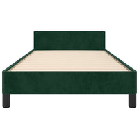 Giroletto senza Materasso-Struttura Letto Verde Scuro 100x200 cm in Velluto 915455