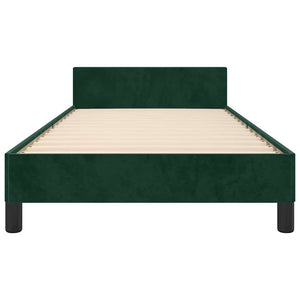 Giroletto senza Materasso-Struttura Letto Verde Scuro 100x200 cm in Velluto 915455