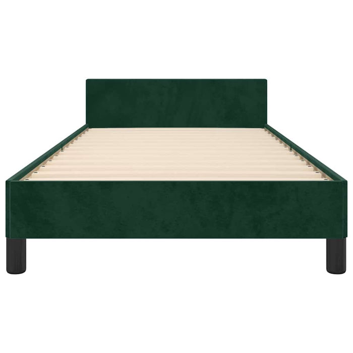 Giroletto senza Materasso-Struttura Letto Verde Scuro 100x200 cm in Velluto 915455