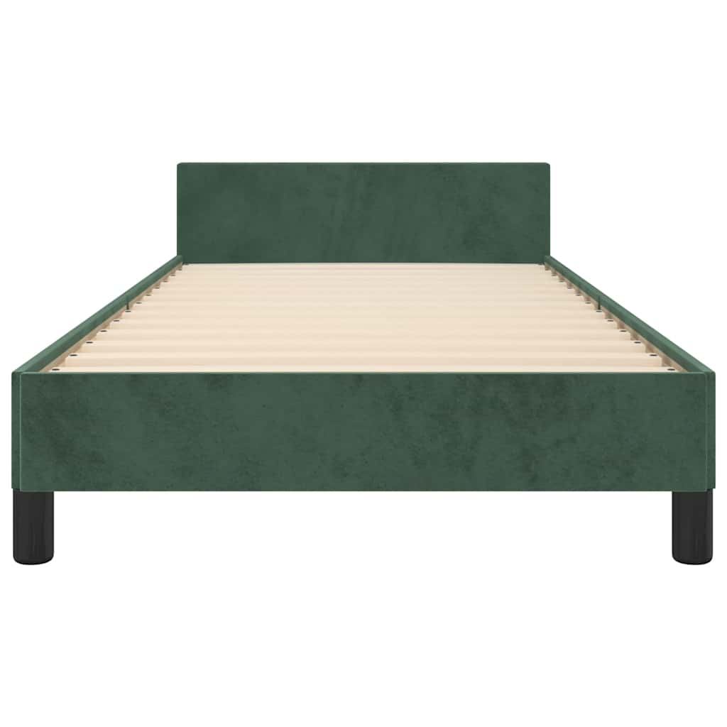 Giroletto senza Materasso Verde Scuro 100x200 cm in Velluto 347558