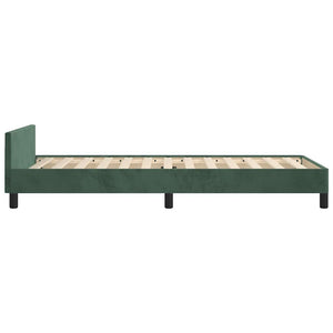 Giroletto senza Materasso Verde Scuro 100x200 cm in Velluto 347558