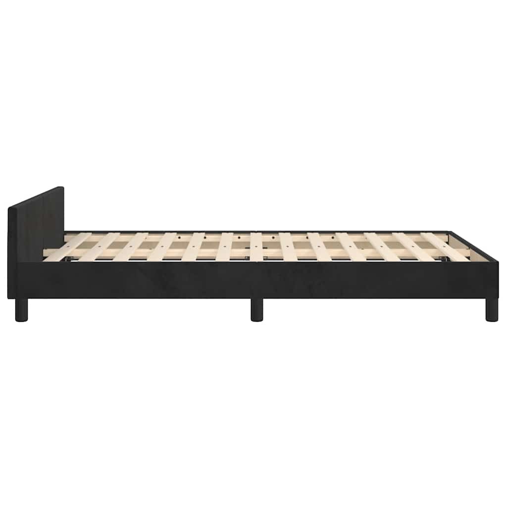 Giroletto senza Materasso-Struttura Letto Nero 120x200 cm Velluto 977216