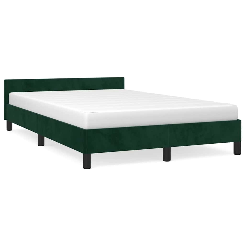 Giroletto senza Materasso-Struttura Letto Verde Scuro 120x200 cm in Velluto 358174