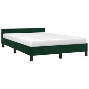 Giroletto senza Materasso-Struttura Letto Verde Scuro 120x200 cm in Velluto 358174