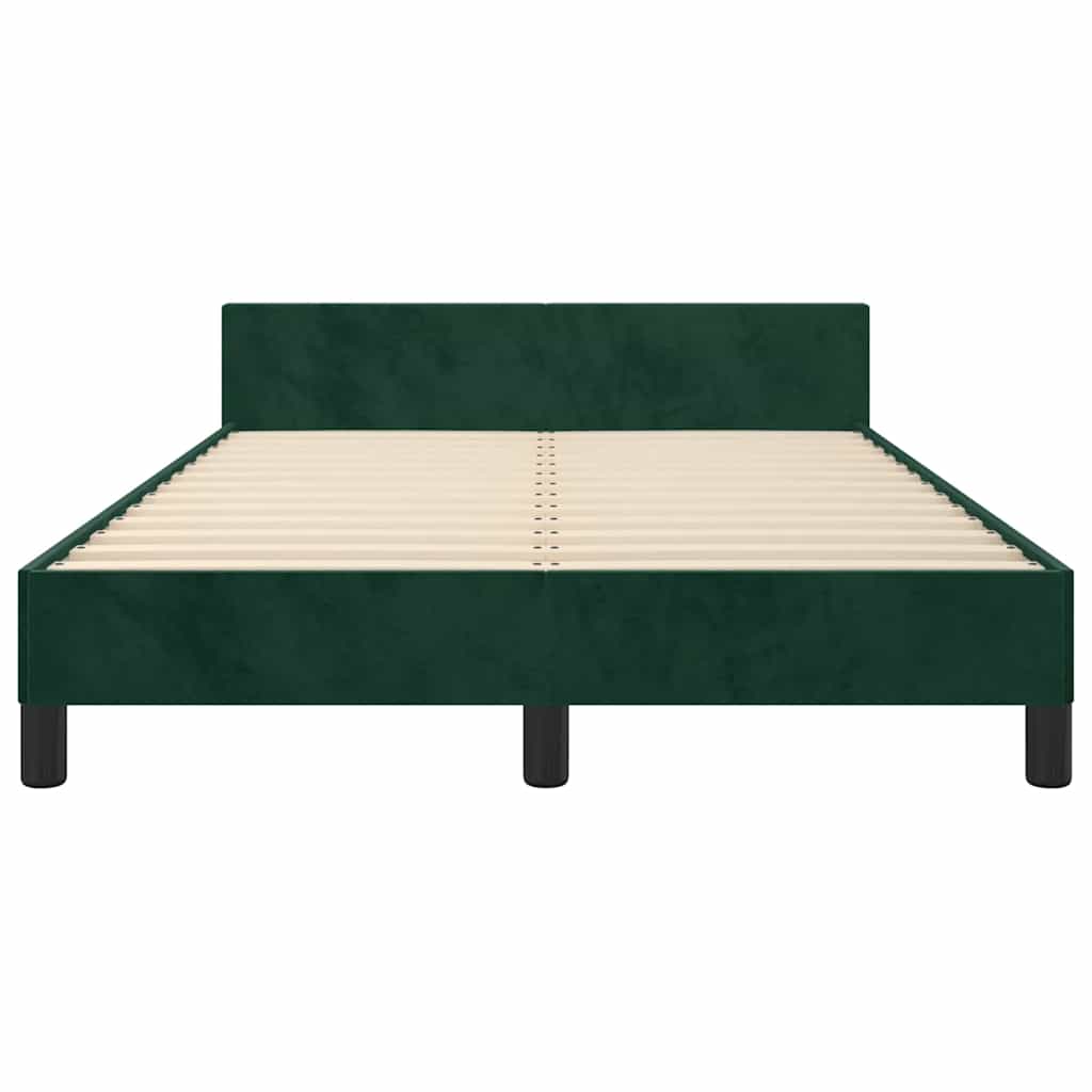 Giroletto senza Materasso-Struttura Letto Verde Scuro 120x200 cm in Velluto 358174