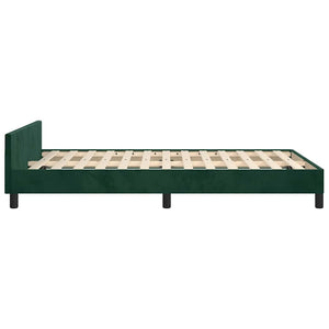 Giroletto senza Materasso-Struttura Letto Verde Scuro 120x200 cm in Velluto 358174