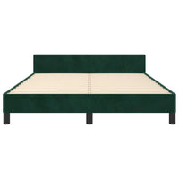 Giroletto senza Materasso-Struttura Letto Verde Scuro 140x190 cm in Velluto 731302