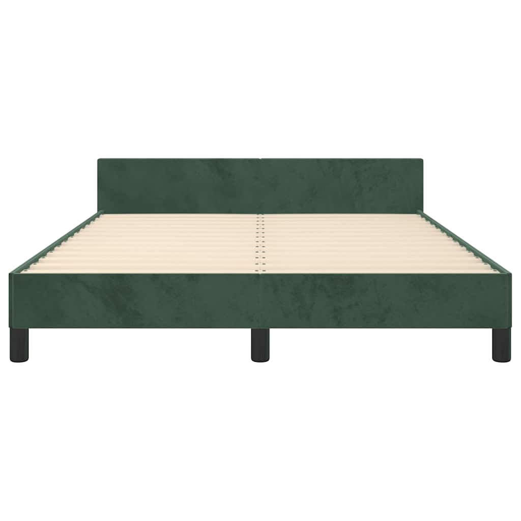 Giroletto senza Materasso Verde Scuro 140x190 cm in Velluto 347570