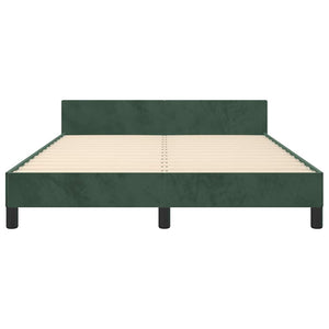 Giroletto senza Materasso Verde Scuro 140x190 cm in Velluto 347570