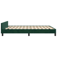 Giroletto senza Materasso-Struttura Letto Verde Scuro 140x190 cm in Velluto 731302