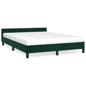 Giroletto senza Materasso-Struttura Letto Verde Scuro 140x200 cm in Velluto 863598