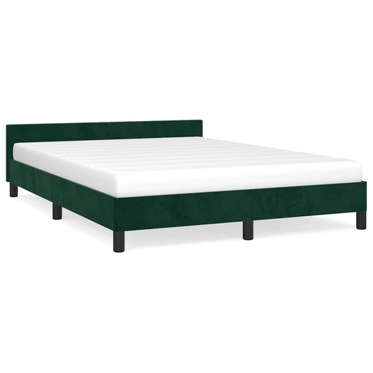Giroletto senza Materasso-Struttura Letto Verde Scuro 140x200 cm in Velluto 863598