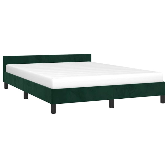 Giroletto senza Materasso-Struttura Letto Verde Scuro 140x200 cm in Velluto 863598