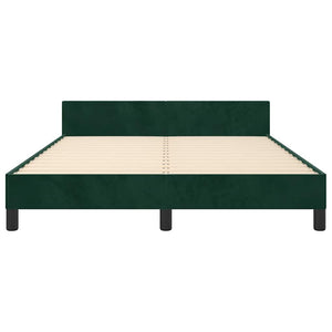 Giroletto senza Materasso-Struttura Letto Verde Scuro 140x200 cm in Velluto 863598