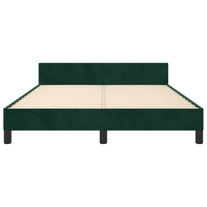 Giroletto senza Materasso-Struttura Letto Verde Scuro 140x200 cm in Velluto 863598