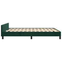 Giroletto senza Materasso-Struttura Letto Verde Scuro 140x200 cm in Velluto 863598