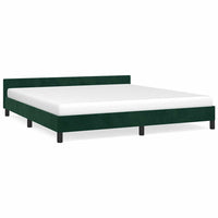 Giroletto senza Materasso-Struttura Letto Verde Scuro 160x200 cm in Velluto 987365