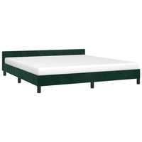Giroletto senza Materasso-Struttura Letto Verde Scuro 160x200 cm in Velluto 987365