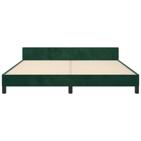 Giroletto senza Materasso-Struttura Letto Verde Scuro 160x200 cm in Velluto 987365