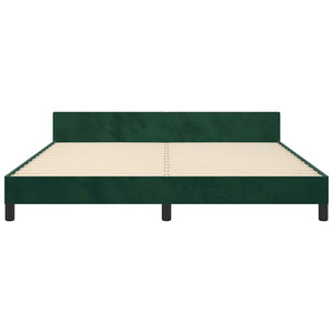 Giroletto senza Materasso-Struttura Letto Verde Scuro 160x200 cm in Velluto 987365