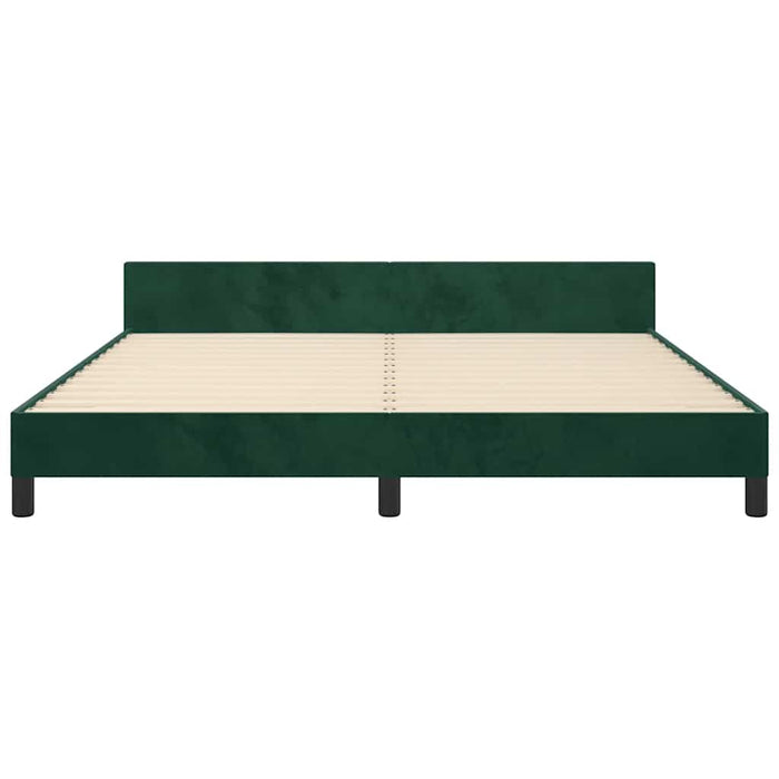 Giroletto senza Materasso-Struttura Letto Verde Scuro 160x200 cm in Velluto 987365